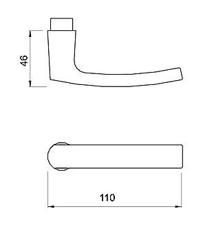 Ami Deurkruk Blokmodel Aluminium Zwart