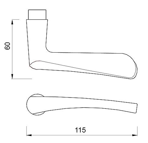 Ami Deurkruk Vlindermodel Aluminium Zwart