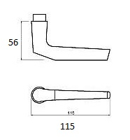 Ami Deurkruk Duimmodel Aluminium Zwart