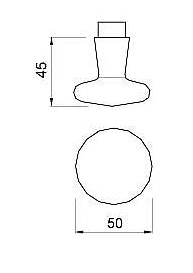 Ami Deurkruk Paddestoelmodel Aluminium Zwart