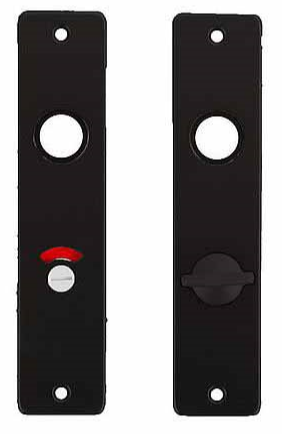 Ami Kortschild WC72/8 Aluminium Zwart