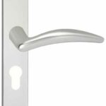 Deurkruk Windsor op schild Ovaal PC55 Aluminium