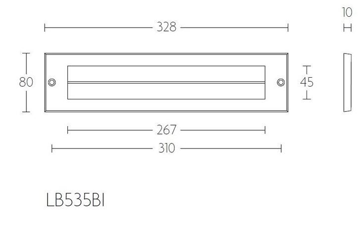 Binnen Briefplaat BASICS LB535BI PVD mat goud - Afbeelding 2