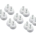 24 Starx kastplankdragers met afgeplat steunvlak, nagel Ø15 mm-dik 7 mm wit