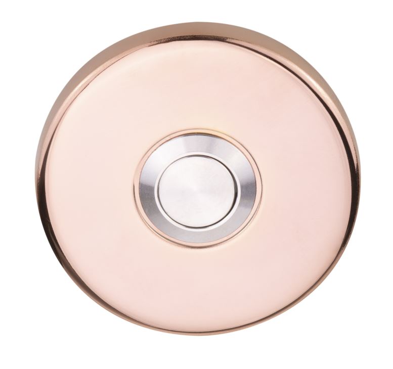 Beldrukker BASICS LB50 rond PVD gepolijst koper