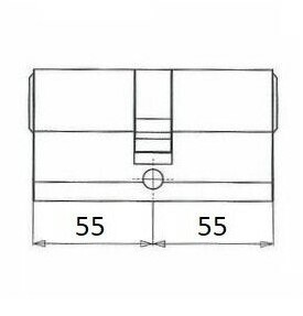 Veiligheidscilinder S2 SKG2 55/55 - Afbeelding 2