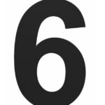 BASICS Huisnummer LBHN100-6 mat zwart