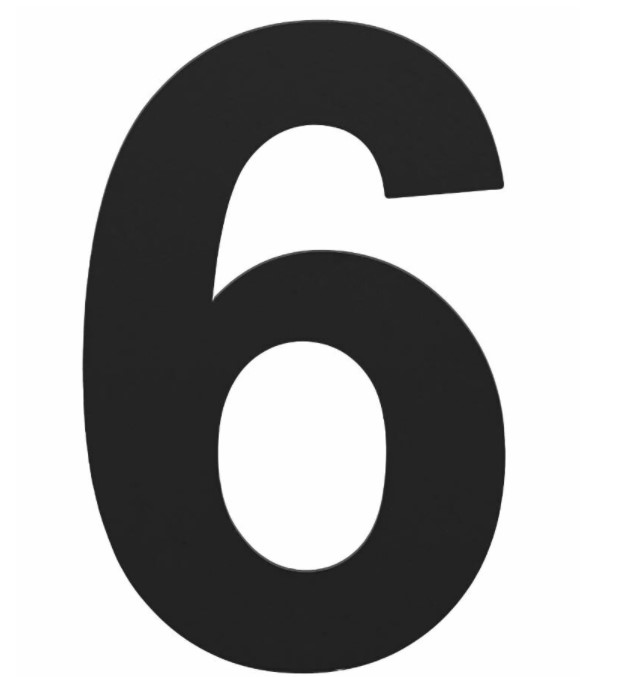 BASICS Huisnummer LBHN100-6 mat zwart