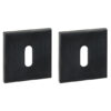 Intersteel sleutelrozetten verdekt 53x53x6mm PVD zwart