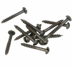 200 stuks bolkopschroef 1,5 x 14 messing antiek