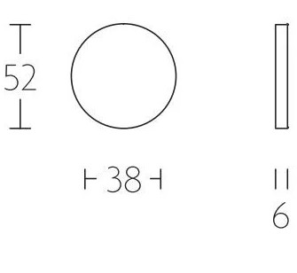 Blindplaatje Rond verdekt PVD licht brons - Afbeelding 2