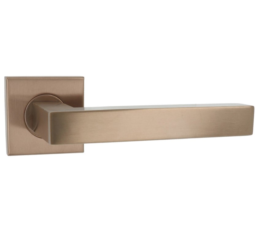 Deurklink BASICS BSQ1-G op vierkant rozet PVD licht brons