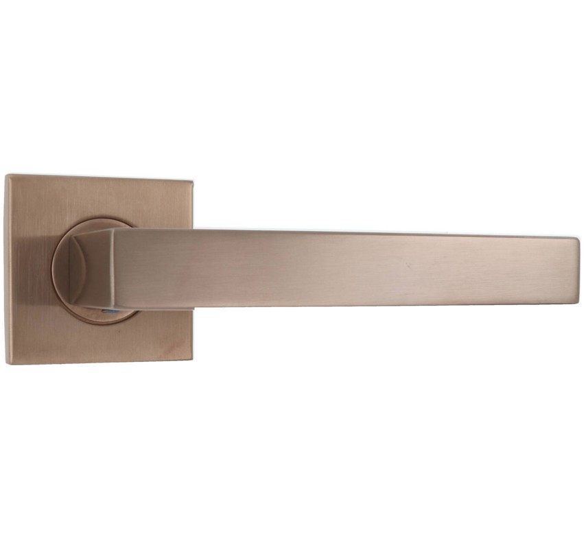 Deurklink BASICS BSQ2-G op vierkant rozet PVD licht brons - Afbeelding 3