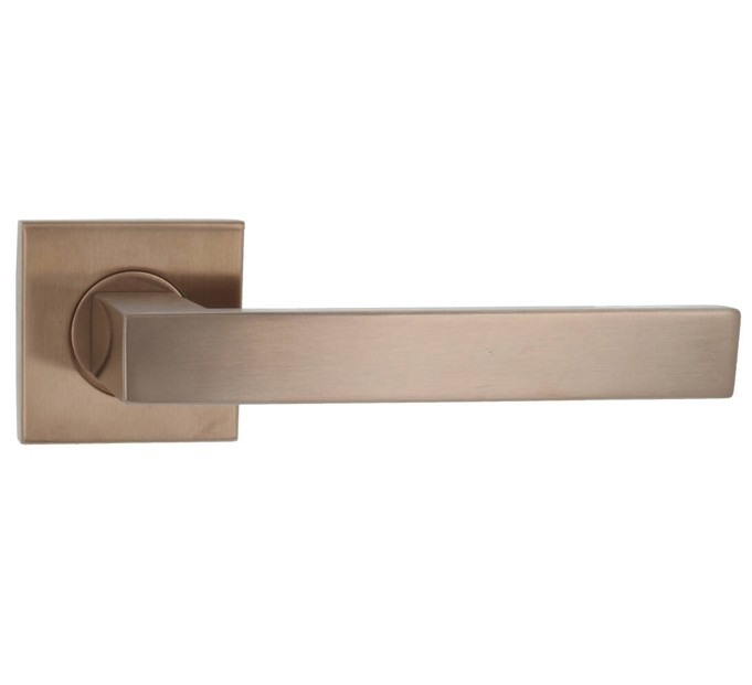 Deurklink BASICS BSQ2-G op vierkant rozet PVD licht brons - Afbeelding 4