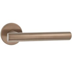 Deurklink BASICS LBVII-19 op ronde rozet PVD licht brons