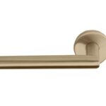 Deurklink John op ronde rozet PVD licht brons