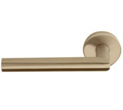 Deurklink John op ronde rozet PVD licht brons