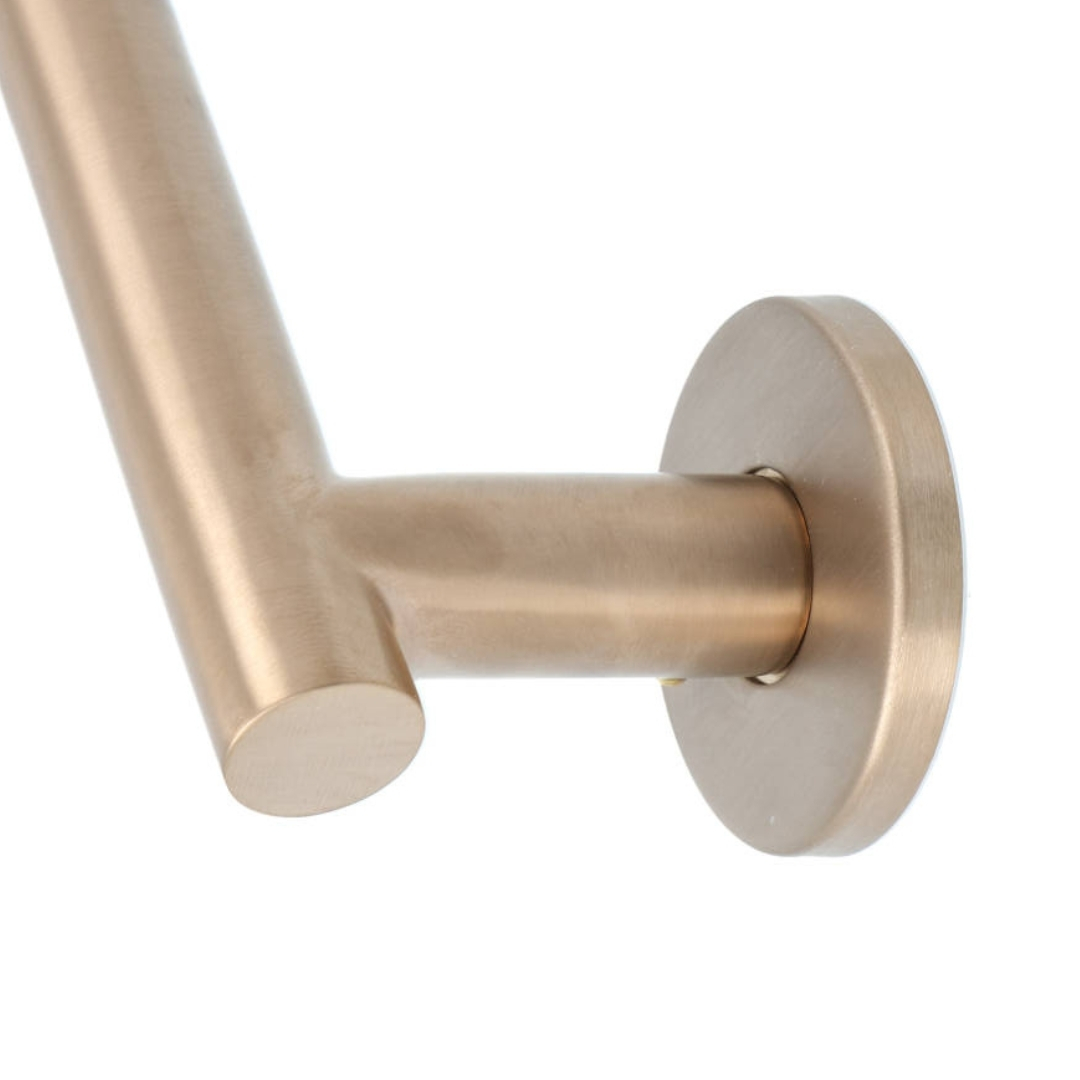 Deurklink Pho op ronde rozet PVD licht brons - Afbeelding 3