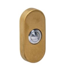 Intersteel beldrukker ovaal verdekt PVD messing getrommeld