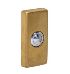 Intersteel beldrukker rechthoekig verdekt PVD messing getrommeld