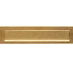 Intersteel briefplaat rechthoekig met klep/regenrand PVD messing getrommeld