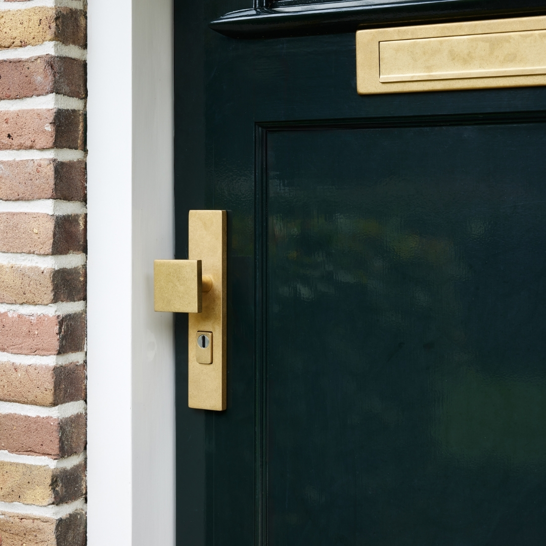 Intersteel briefplaat rechthoekig met klep/regenrand PVD messing getrommeld - Afbeelding 4