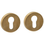 Intersteel cilinderrozetten verdekt ø53x9mm PVD messing getrommeld