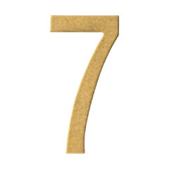 Intersteel huiscijfer 7 150 mm PVD messing getrommeld