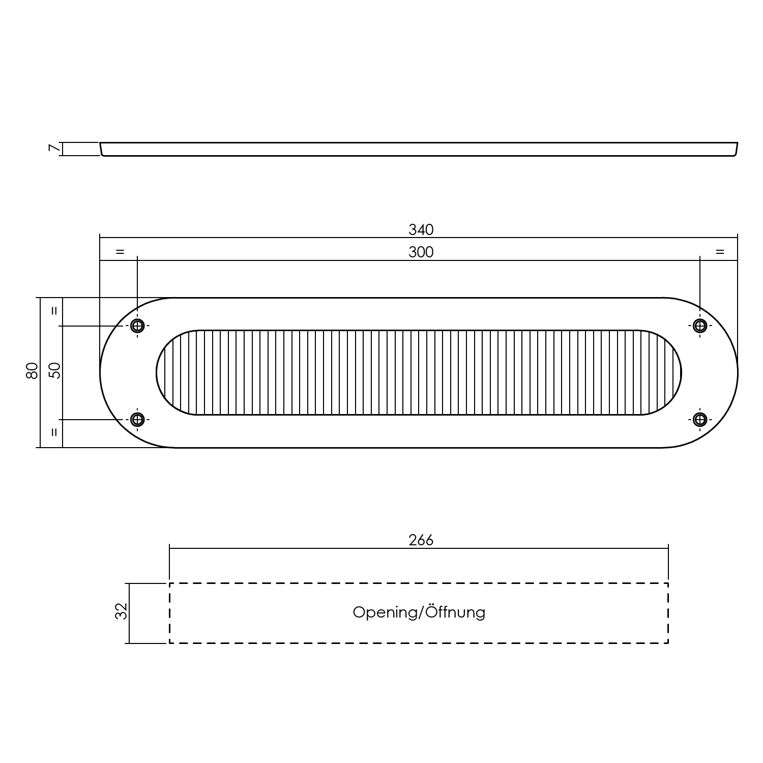 Intersteel tochtwering ovaal PVD messing getrommeld - Afbeelding 2