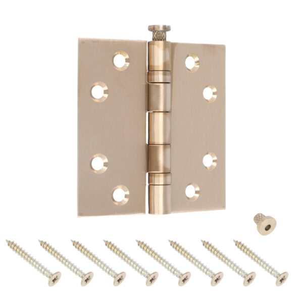 Kogellagerscharnier 8989 mm rechte hoek PVD licht brons - Afbeelding 3