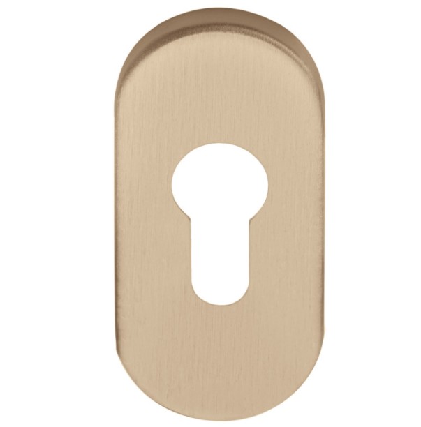 PC-Plaatje Ovaal verdekt PVD licht brons