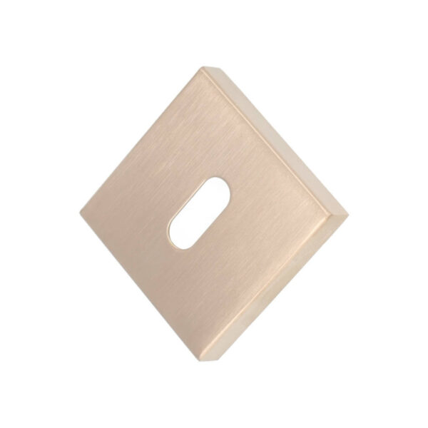 Sleutelplaatje vierkant 53x53x10 PVD licht brons - Afbeelding 3