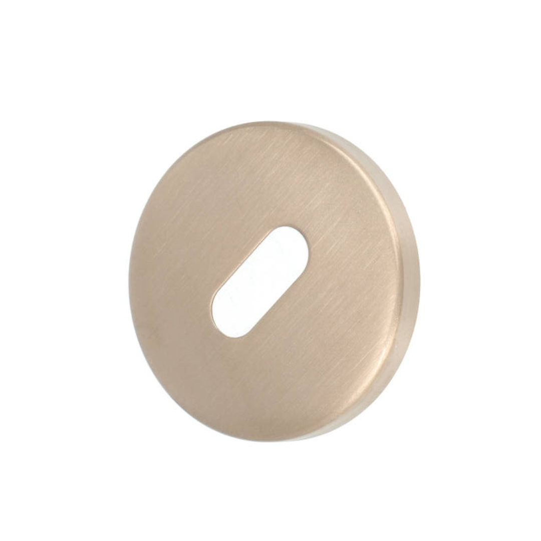 Sleutelplaatje Rond PVD licht brons - Afbeelding 3