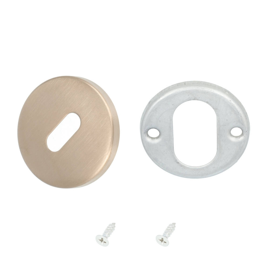 Sleutelplaatje Rond PVD licht brons - Afbeelding 4