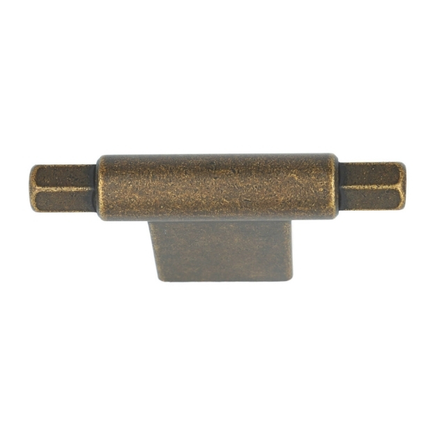 T-knop zamak messing antiek 78 mm - Afbeelding 4