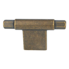 T-knop zamak messing antiek 78 mm