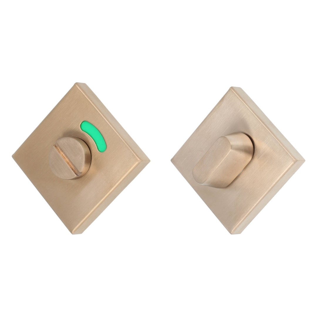 WC-sluiting vierkant 53x53x10 mm PVD licht brons - Afbeelding 3