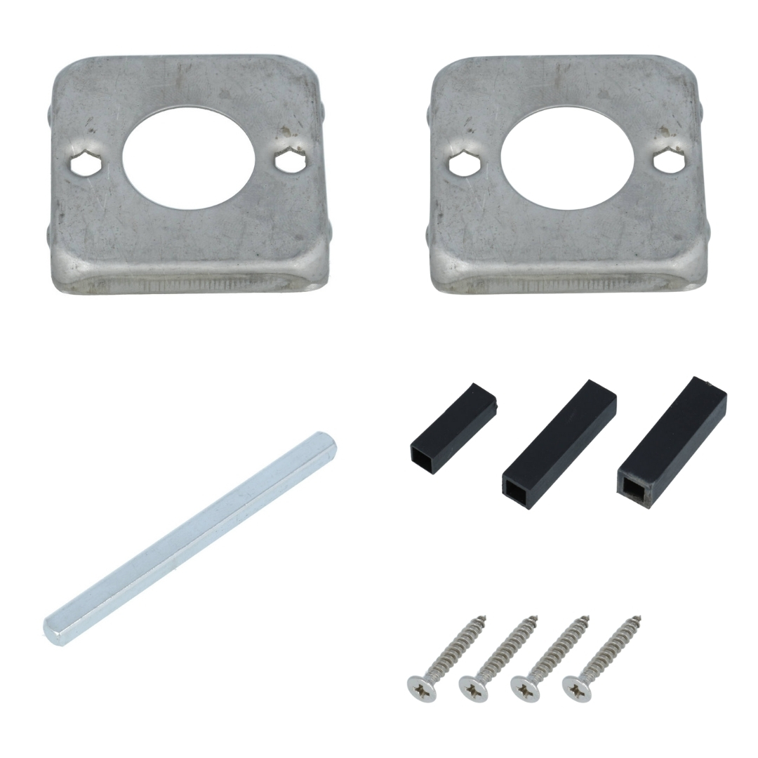 WC-sluiting vierkant 53x53x10 mm PVD licht brons - Afbeelding 4