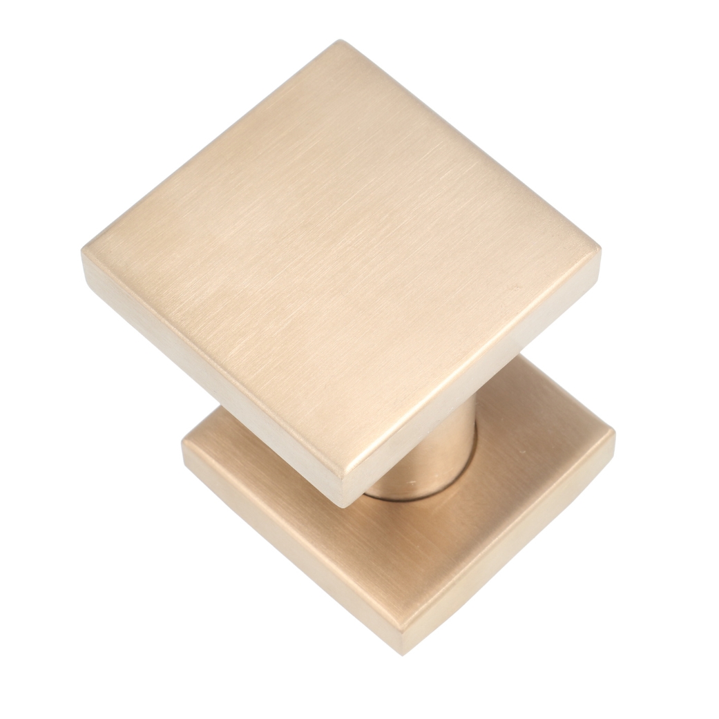 Voordeurknop BASICS BSQ60V Vast op rozet PVD licht brons - Afbeelding 2