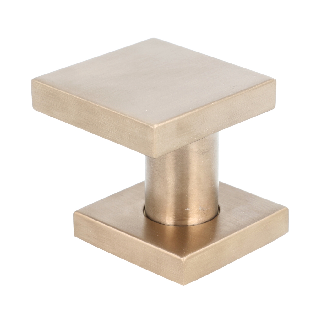 Voordeurknop BASICS BSQ60V Vast op rozet PVD licht brons - Afbeelding 3