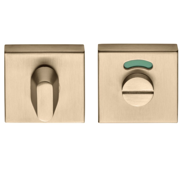 WC-sluiting vierkant 53x53x10 mm PVD licht brons