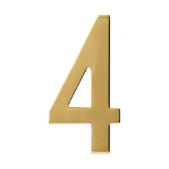 Intersteel huiscijfer 4 150 mm PVD messingkleur