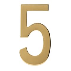 Intersteel huiscijfer 5 150 mm PVD messingkleur