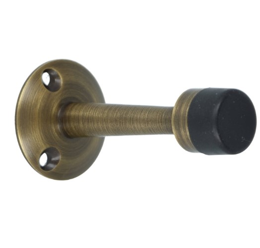 AMIG deurstopper wandmontage Ø19x75 mm messing antiek