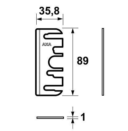AXA opvulplaat voor scharnieren 89x89mm wit - Afbeelding 2