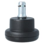 Bureaustoel glijder 50x32mm cilindrisch zwart