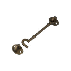 Deurhaak en vanger 110 mm messing brons