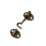 Deurhaak en vanger 40 mm messing brons