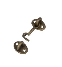 Deurhaak en vanger 40 mm messing brons