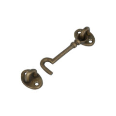 Deurhaak en vanger 70 mm messing brons